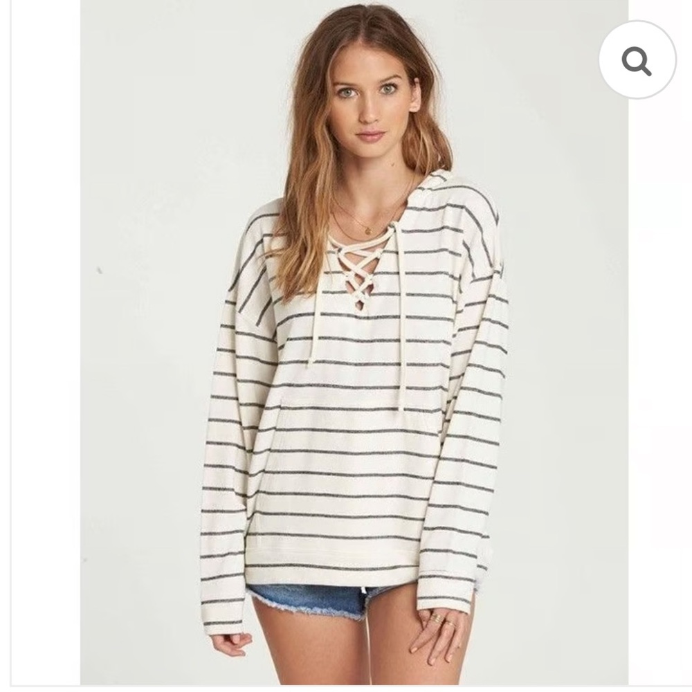 Billabong Lace-Up Drawstring Hoodie